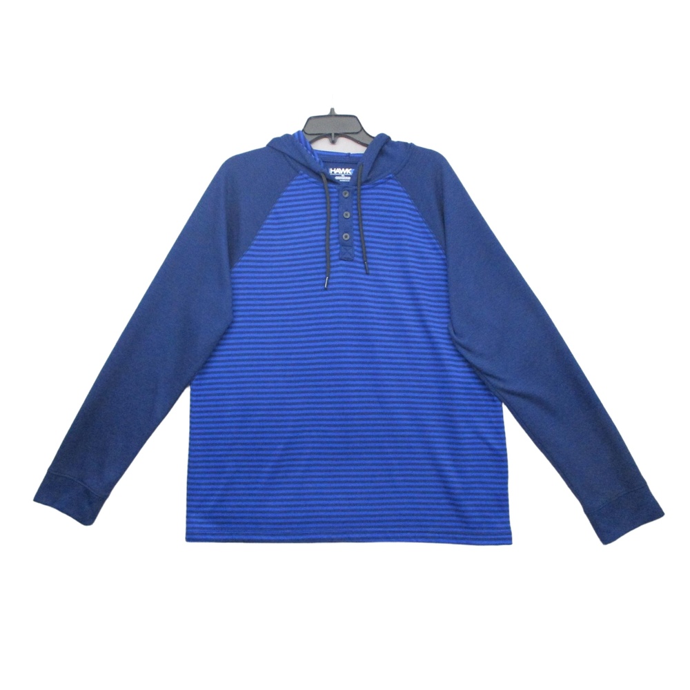 Tony Hawk Blue Striped Casual Pullover Hoodie Mens Size Extra‎ Large